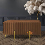 Luxury Two Seater Wooden Stool - 06