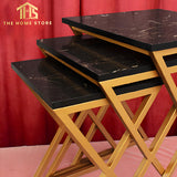 Luxury Cross Legs Accent Tables Set - 29