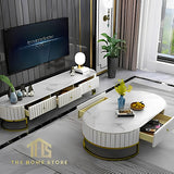 Luxurious Styled Center Table & Tv Combination Set