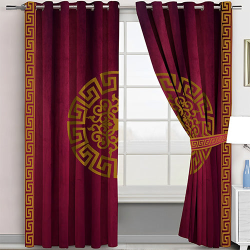 Luxury Splendid Velvet Embroidered Curtains - 05