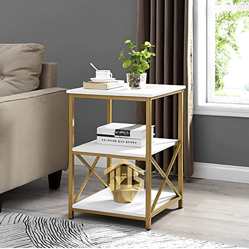 Luxury 3-Tiers Square Side Table - 03
