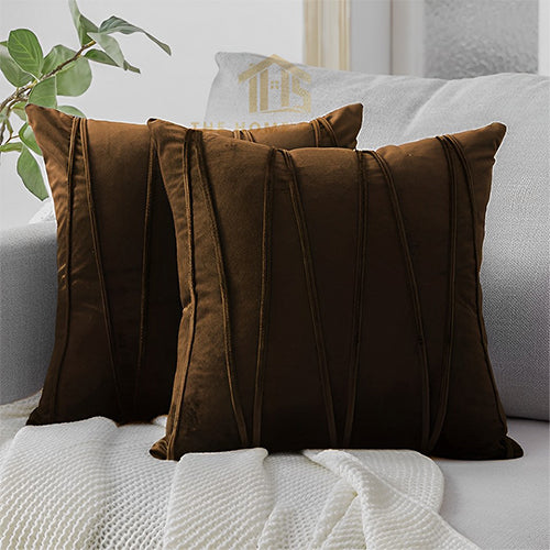 Modern Pleated Velvet Cushions - 10