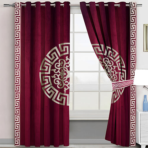 Luxury Splendid Velvet Embroidered Curtains - 04