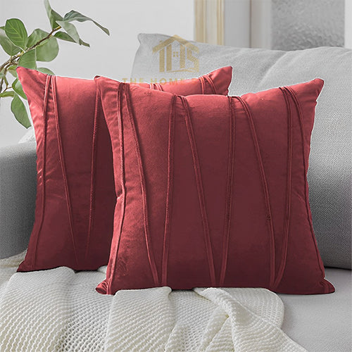 Modern Pleated Velvet Cushions - 09