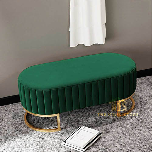 Luxury Two Seater Wooden Stool - 07
