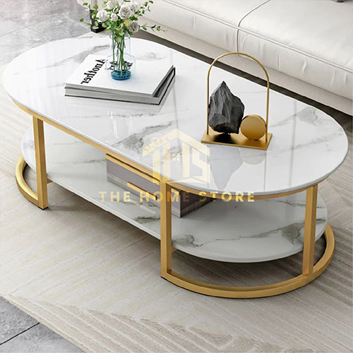 Luxury Oval Shape Center Table