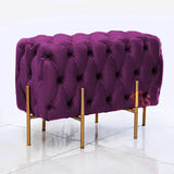 Luxury Two Seater Ottoman Wooden Stool - 04