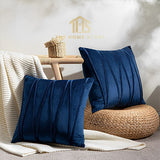 Modern Pleated Velvet Cushions - 07