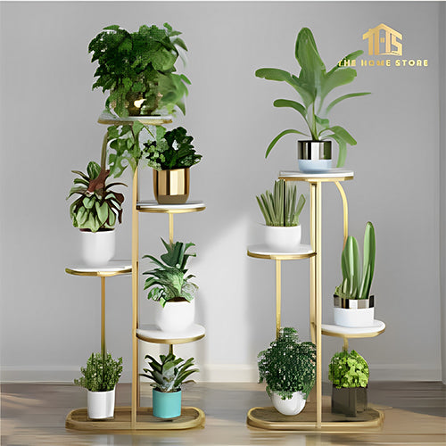 Luxury Floor Board Four Tier Plant Stand