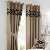 Luxury Floral Velvet Curtains - 01