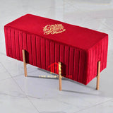 Luxury Two Seater Embroidered Stool - 05