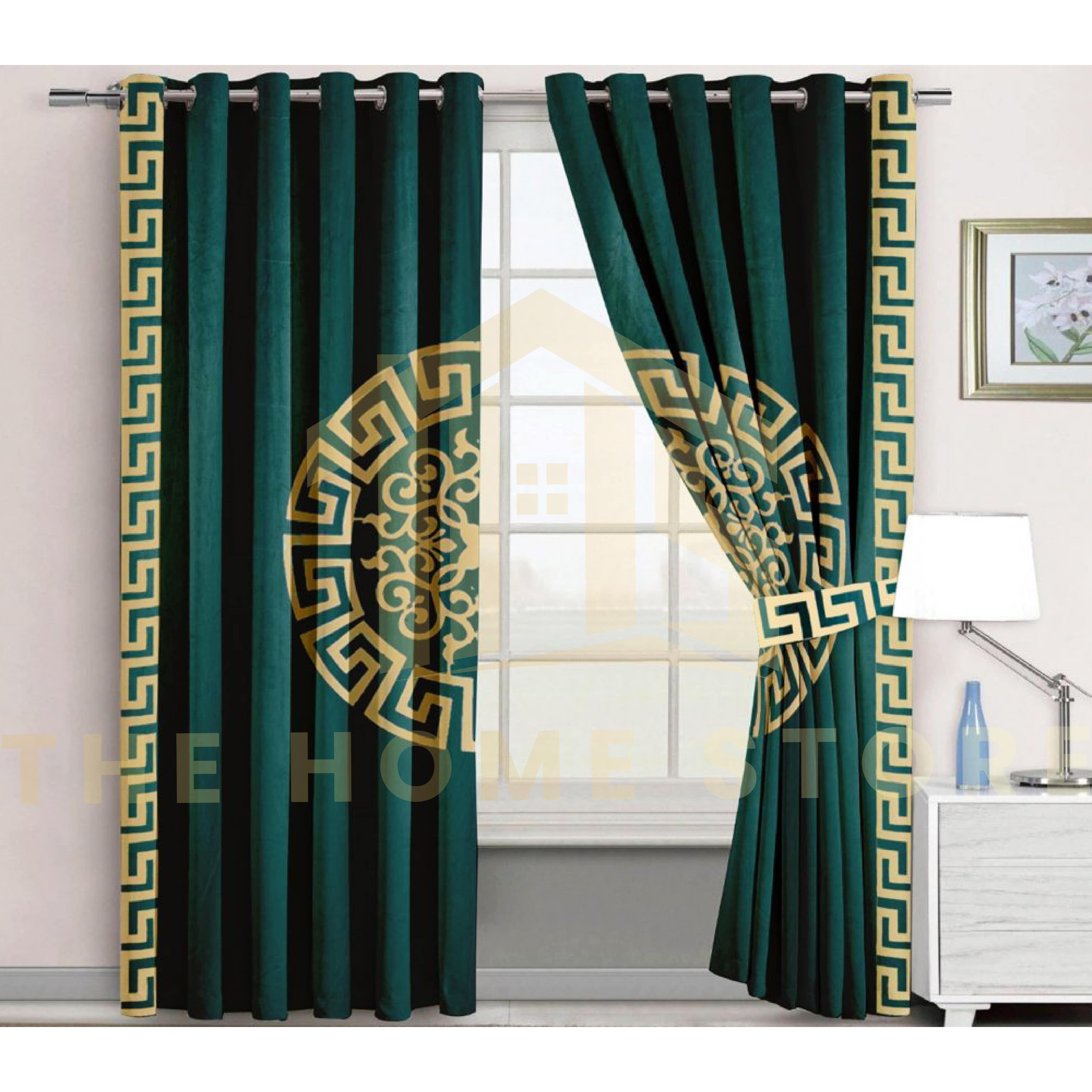 Luxury Splendid Velvet Embroidered Curtains - 14