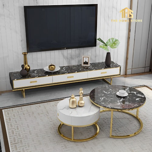 Luxury Styled Coffee Table & Tv Combination Set